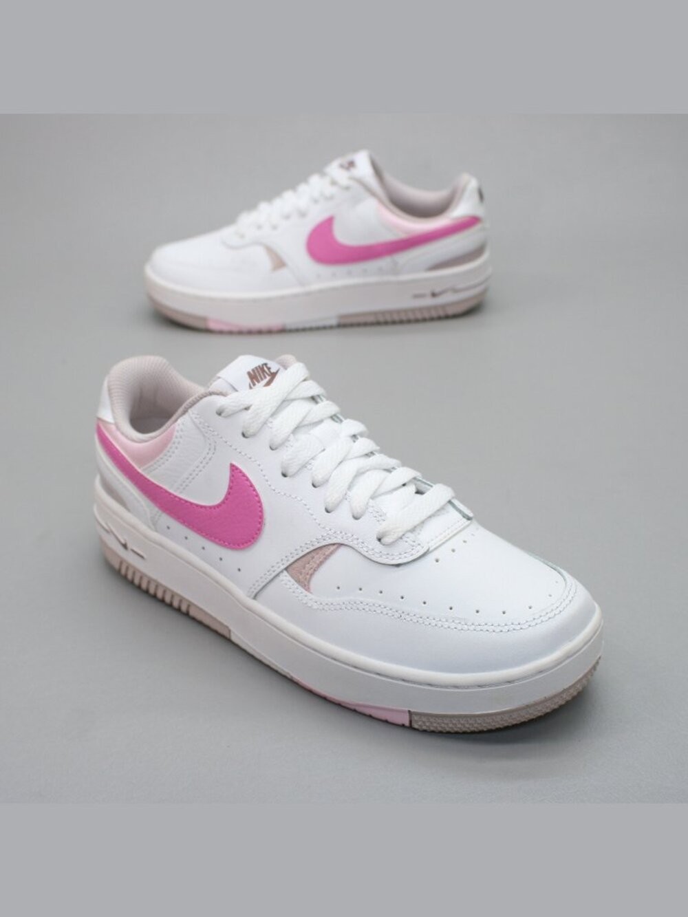 Nike Ladies 8 Gamma Force White/Playful Pink Tennis Shoes Sneakers - FZ3613-100